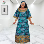 African Embroidered Boubou Dress for Women – Traditional Kaftan Abaya Robe - Free Delivery Worldwide only at Flexi Africa