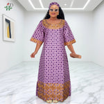 African Embroidered Boubou Dress for Women – Traditional Kaftan Abaya Robe - Free Delivery Worldwide only at Flexi Africa
