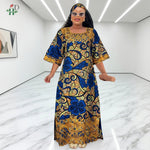African Embroidered Boubou Dress for Women – Traditional Kaftan Abaya Robe - Free Delivery Worldwide only at Flexi Africa
