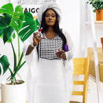 African Embroidered Floor - Length Dress – Plus Size Women’s Elegant Style - Free Delivery Worldwide only at Flexi Africa