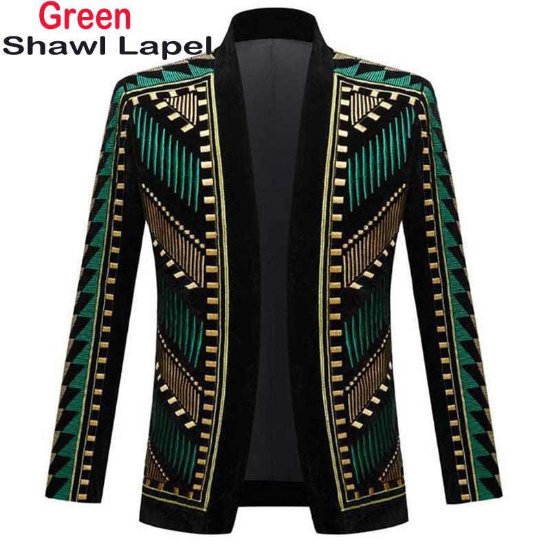 African Embroidery Cardigan Blazer Jacket for Men - Flexi Africa - Free Delivery Worldwide only at www.flexiafrica.com