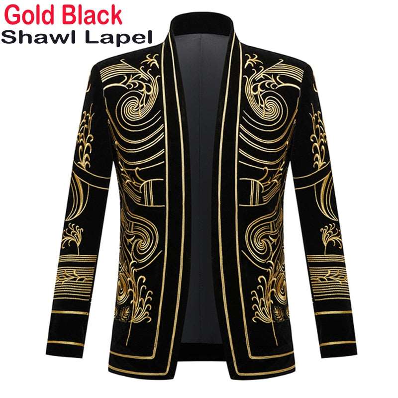 African Embroidery Cardigan Blazer Jacket for Men - Flexi Africa - Free Delivery Worldwide only at www.flexiafrica.com