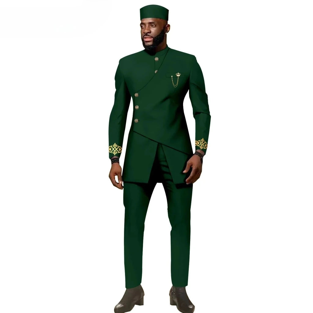 Buy African Ethnic New Men's Casual Suit - Refined and Fitted Style for only $157.30 at Flexi Africa!