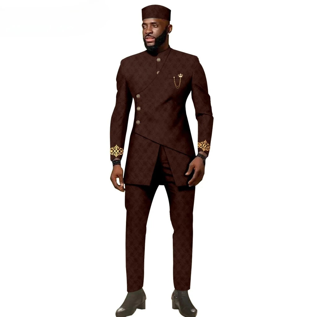 Buy African Ethnic New Men's Casual Suit - Refined and Fitted Style for only $157.30 at Flexi Africa!