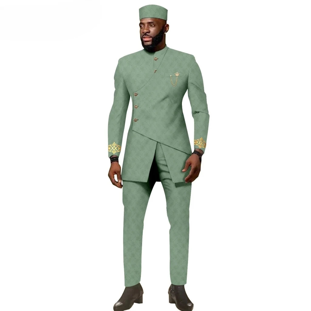 Buy African Ethnic New Men's Casual Suit - Refined and Fitted Style for only $157.30 at Flexi Africa!