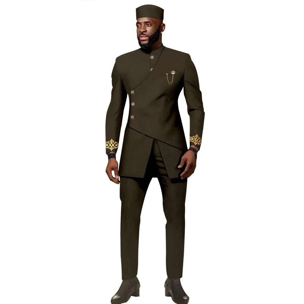 Buy African Ethnic New Men's Casual Suit - Refined and Fitted Style for only $157.30 at Flexi Africa!