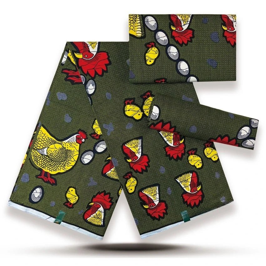 African Fabrics Wax 100% Cotton Wax Prints Good Quality Wax Loincloth For Women Dress 6 Yards - Free Delivery Worldwide only at Flexi Africa