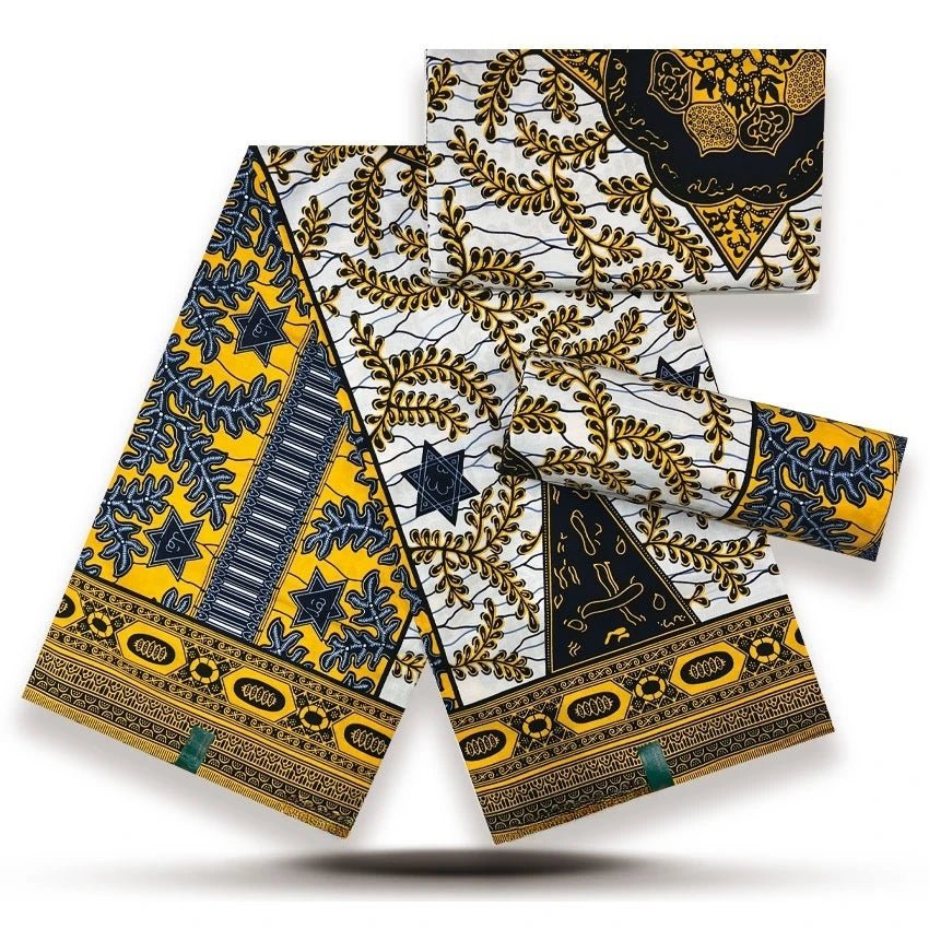 African Fabrics Wax 100% Cotton Wax Prints Good Quality Wax Loincloth For Women Dress 6 Yards