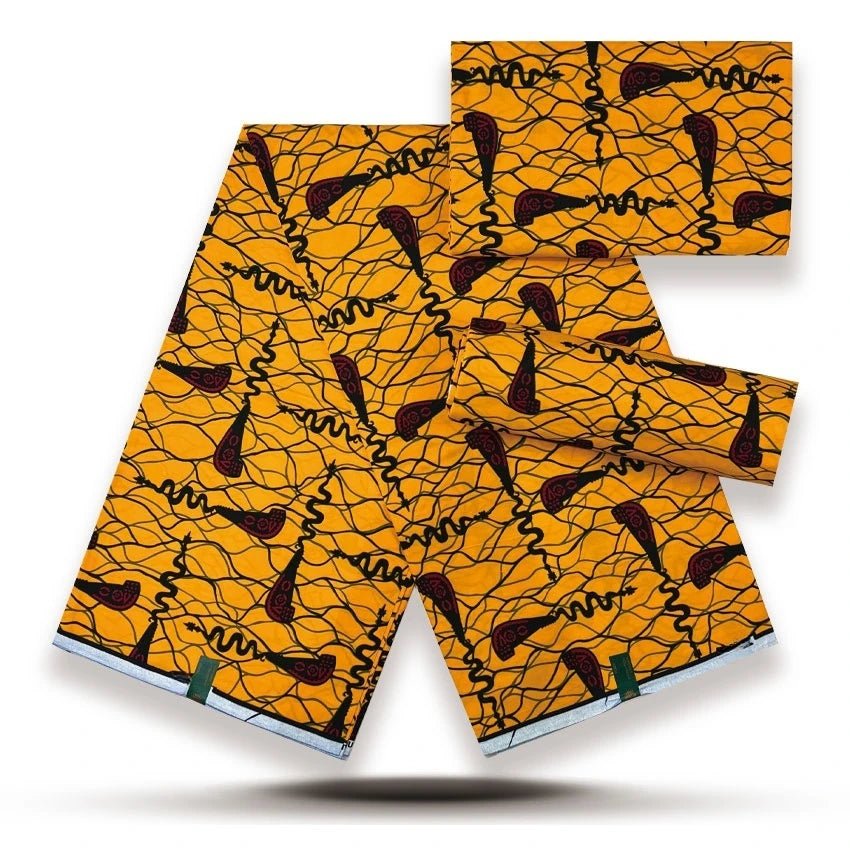 African Fabrics Wax 100% Cotton Wax Prints Good Quality Wax Loincloth For Women Dress 6 Yards