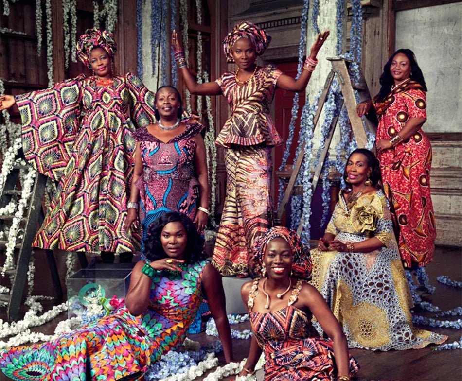 African Family Matching Outfits – Mother & Daughter Ankara Dress and Skirt Set with Headbands - Free Delivery Worldwide only at Flexi Africa