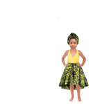 African Family Matching Outfits – Mother & Daughter Ankara Dress and Skirt Set with Headbands - Free Delivery Worldwide only at Flexi Africa