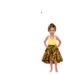 African Family Matching Outfits – Mother & Daughter Ankara Dress and Skirt Set with Headbands - Free Delivery Worldwide only at Flexi Africa