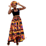 African Family Matching Outfits – Mother & Daughter Ankara Dress and Skirt Set with Headbands - Free Delivery Worldwide only at Flexi Africa