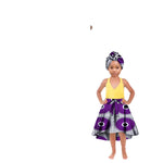 African Family Matching Outfits – Mother & Daughter Ankara Dress and Skirt Set with Headbands - Free Delivery Worldwide only at Flexi Africa