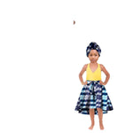 African Family Matching Outfits – Mother & Daughter Ankara Dress and Skirt Set with Headbands - Free Delivery Worldwide only at Flexi Africa
