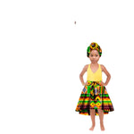African Family Matching Outfits – Mother & Daughter Ankara Dress and Skirt Set with Headbands - Free Delivery Worldwide only at Flexi Africa