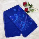 African Fashion Muslim Scarf Turban for Women – Medium Size Sequin Embroidered Chiffon Islamic Hijab Pashmina for Ramadan - Free Delivery Worldwide only at Flexi Africa