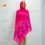 African Fashion Muslim Scarf Turban for Women – Medium Size Sequin Embroidered Chiffon Islamic Hijab Pashmina for Ramadan - Free Delivery Worldwide only at Flexi Africa