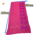 African Fashion Muslim Scarf Turban for Women – Medium Size Sequin Embroidered Chiffon Islamic Hijab Pashmina for Ramadan - Free Delivery Worldwide only at Flexi Africa