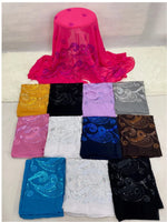African Fashion Muslim Scarf Turban for Women – Medium Size Sequin Embroidered Chiffon Islamic Hijab Pashmina for Ramadan - Free Delivery Worldwide only at Flexi Africa
