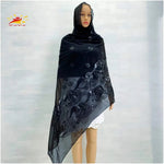 African Fashion Muslim Scarf Turban for Women – Medium Size Sequin Embroidered Chiffon Islamic Hijab Pashmina for Ramadan - Free Delivery Worldwide only at Flexi Africa