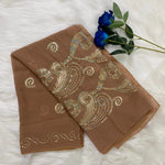 African Fashion Muslim Scarf Turban for Women – Medium Size Sequin Embroidered Chiffon Islamic Hijab Pashmina for Ramadan - Free Delivery Worldwide only at Flexi Africa