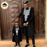African Father & Son Matching Agbada Dashiki Set – Bazin Riche - Free Delivery Worldwide only at Flexi Africa