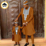 African Father & Son Matching Agbada Dashiki Set – Bazin Riche - Free Delivery Worldwide only at Flexi Africa