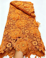 African Guipure Lace Fabric 120cm x 5 Yards – High Quality Nigerian Cord Embroidery Lace for Evening Party Dresses - Free Delivery Worldwide only at Flexi Africa