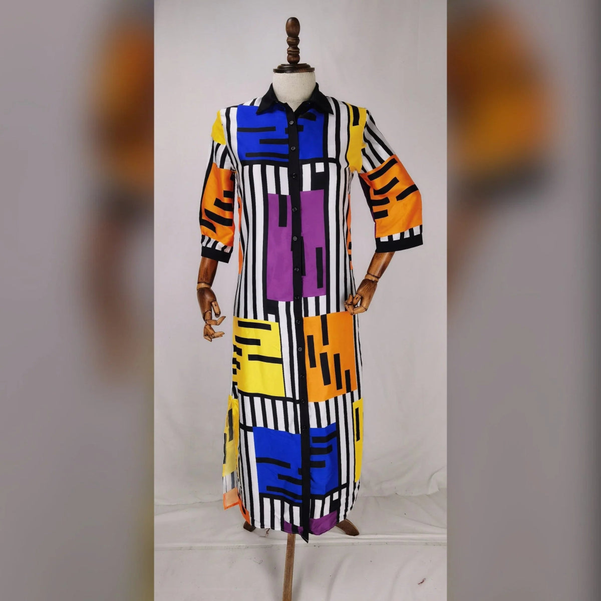 African Inspired Chiffon Dashiki Dress: A Stylish Twist on Traditional Party Attire - Flexi Africa - Free Delivery Worldwide only at www.flexiafrica.com