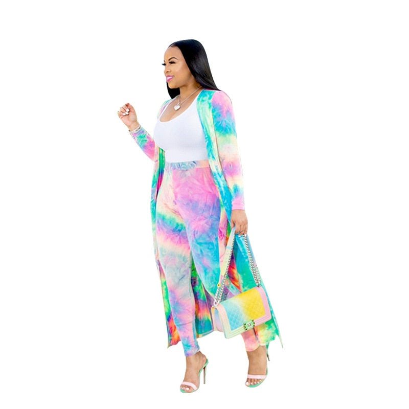 African Inspired Fashion Statement: Vibrant Tie Dye Print 2PC Set for Women - Flexi Africa - Flexi Africa offers Free Delivery Worldwide - Vibrant African traditional clothing showcasing bold prints and intricate designs
