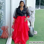 African - Inspired Plus Size Elegant Maxi Dress – Sweet & Spicy Color - Block Style - Free Delivery Worldwide only at Flexi Africa
