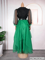 African - Inspired Plus Size Elegant Maxi Dress – Sweet & Spicy Color - Block Style - Free Delivery Worldwide only at Flexi Africa