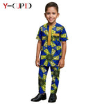 African Kids Dashiki Print Silk – Bazin Riche Boys Outfit & Traditional Suit - Free Delivery Worldwide only at Flexi Africa