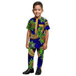 African Kids Dashiki Print Silk – Bazin Riche Boys Outfit & Traditional Suit - Free Delivery Worldwide only at Flexi Africa
