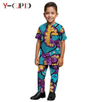African Kids Dashiki Print Silk – Bazin Riche Boys Outfit & Traditional Suit - Free Delivery Worldwide only at Flexi Africa