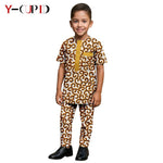African Kids Dashiki Print Silk – Bazin Riche Boys Outfit & Traditional Suit - Free Delivery Worldwide only at Flexi Africa
