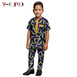 African Kids Dashiki Print Silk – Bazin Riche Boys Outfit & Traditional Suit - Free Delivery Worldwide only at Flexi Africa
