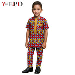 African Kids Dashiki Print Silk – Bazin Riche Boys Outfit & Traditional Suit - Free Delivery Worldwide only at Flexi Africa
