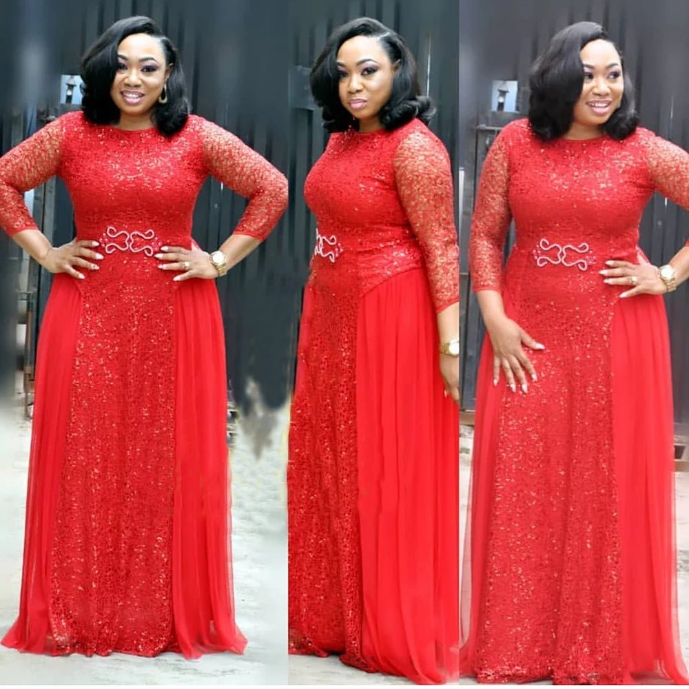 African Lace Chiffon Dresses For Women Plus Size Ankara Dashiki Maxi Robe Dubai Turkey Sequin Abaya 2023 Wedding Party Dress - Flexi Africa - Flexi Africa offers Free Delivery Worldwide - Vibrant African traditional clothing showcasing bold prints and intricate designs