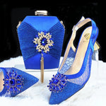African Ladies Peep-Toe Heels & Bag Set – Coffee Party Shoes - Free Delivery Worldwide only at Flexi Africa