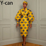 African Long Party Dress for Women – Puff Sleeve V - Neck Slim Dress Free Delivery Worldwide only at Flexi Africa
