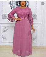 African Maxi Dress for Women (L–3XL) – Elegant Solid Color Long Dress - Free Delivery Worldwide only at Flexi Africa