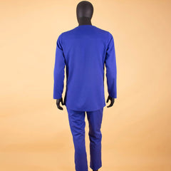 African Men Clothing Zip Blazer and Ankara Pants 2 Piece Set Dashiki Attire Plus Size Outfits with Chain Bazin Riche A2216033 - Free Delivery Worldwide only at Flexi Africa