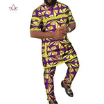 African Men’s 2PC Set – Patchwork Short Sleeve Top with Pocket & Matching Pants - Free Delivery Worldwide only at Flexi Africa