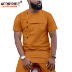 African Men’s Ankara 2PC Outfit – Dashiki Short Sleeve Shirt and Pants Set - Free Delivery Worldwide only at Flexi Africa