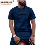 African Men’s Ankara 2PC Outfit – Dashiki Short Sleeve Shirt and Pants Set - Free Delivery Worldwide only at Flexi Africa