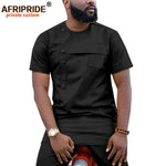 African Men’s Ankara 2PC Outfit – Dashiki Short Sleeve Shirt and Pants Set - Free Delivery Worldwide only at Flexi Africa
