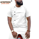 African Men’s Ankara 2PC Outfit – Dashiki Short Sleeve Shirt and Pants Set - Free Delivery Worldwide only at Flexi Africa