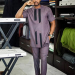 African Men's Dashiki 2PC Kaftan Outfit - Free Delivery Worldwide only at Flexi Africa